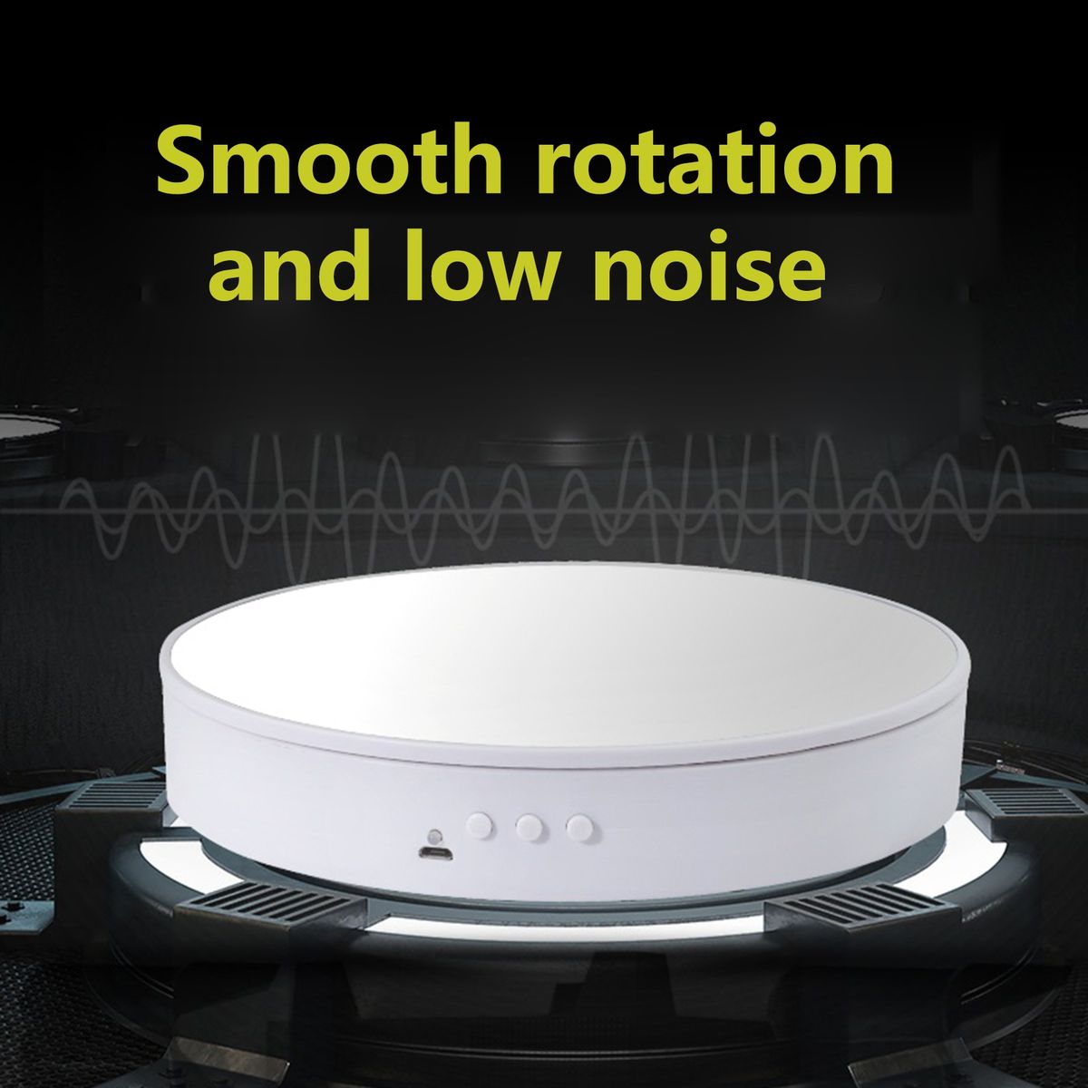 Rotating Display Holder Electric Rotating Turntable Jewelry Holder White