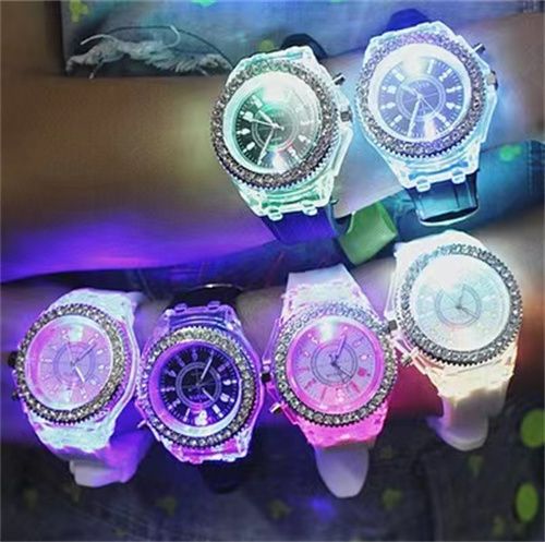 Glowing Colorful Flashing Watch Boys And Girls Fashion Watch