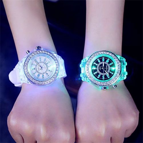Glowing Colorful Flashing Watch Boys And Girls Fashion Watch