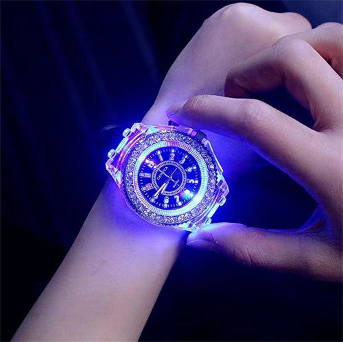 Glowing Colorful Flashing Watch Boys And Girls Fashion Watch