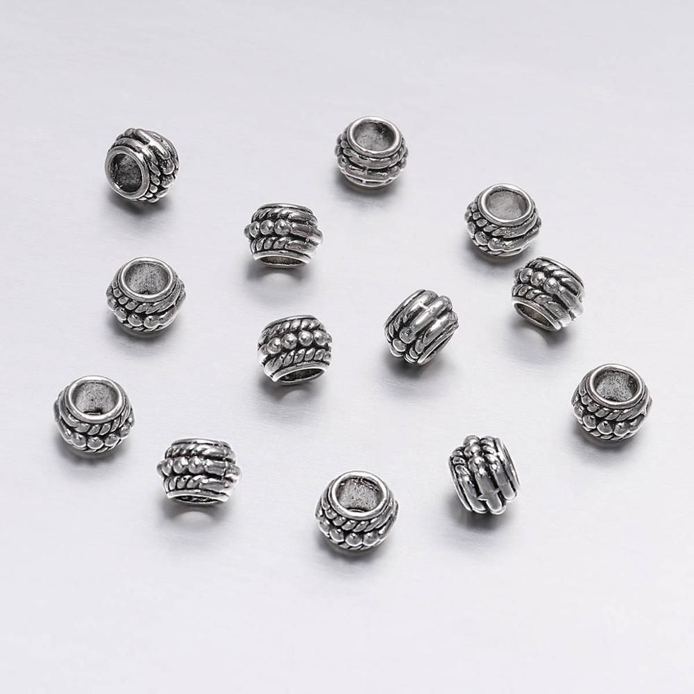 30pcs/lot 8mm Gold  Antique Plated Loose Spacer Bead For Jewelry Making Vintage Bracelet Beads Findings Handmade Supplies