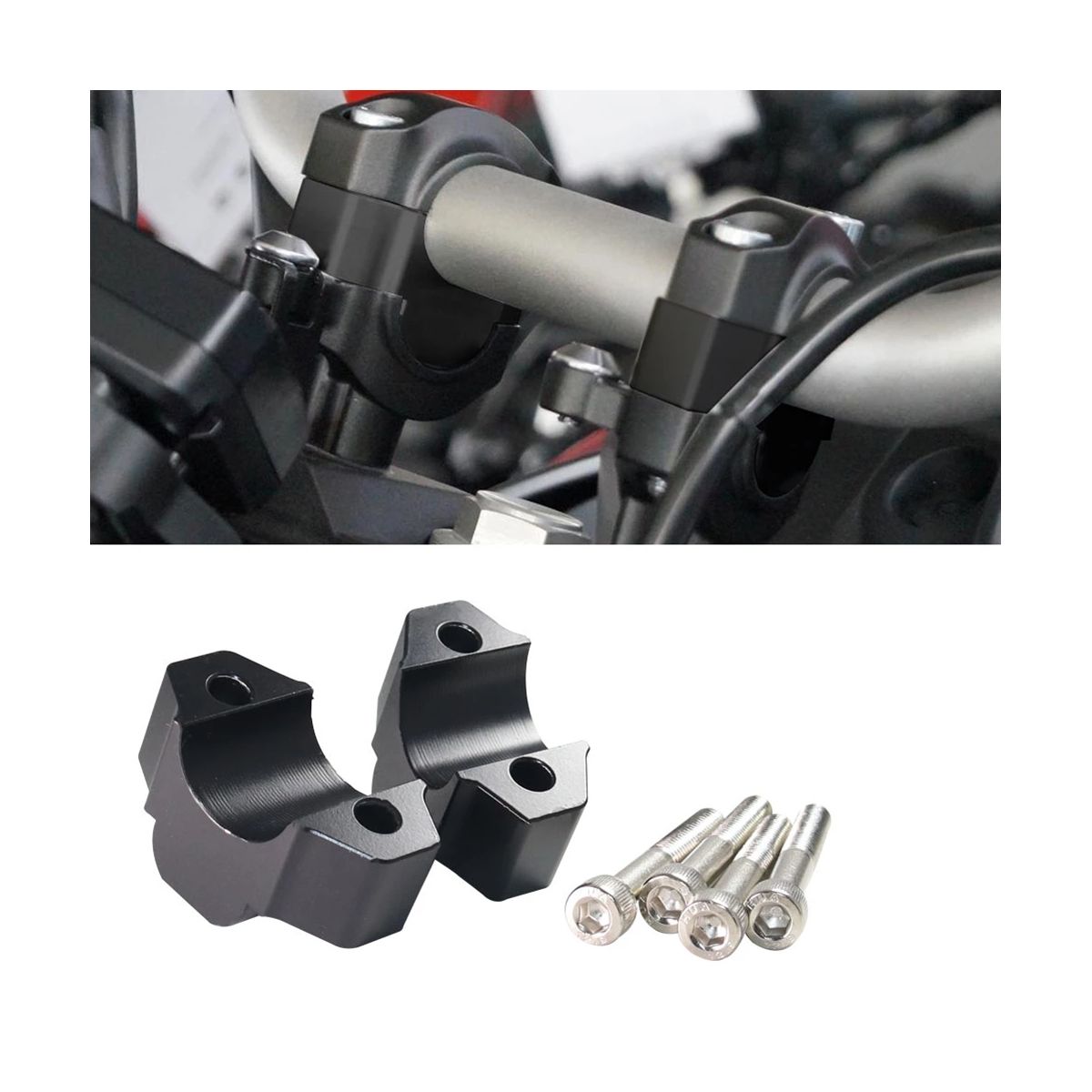 Handle Bar Riser Clamp Extend Handlebar Adapter for Yamaha MT-09