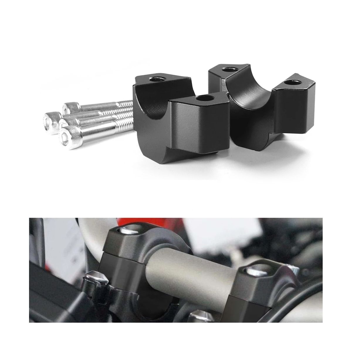 Handle Bar Riser Clamp Extend Handlebar Adapter for Yamaha MT-09