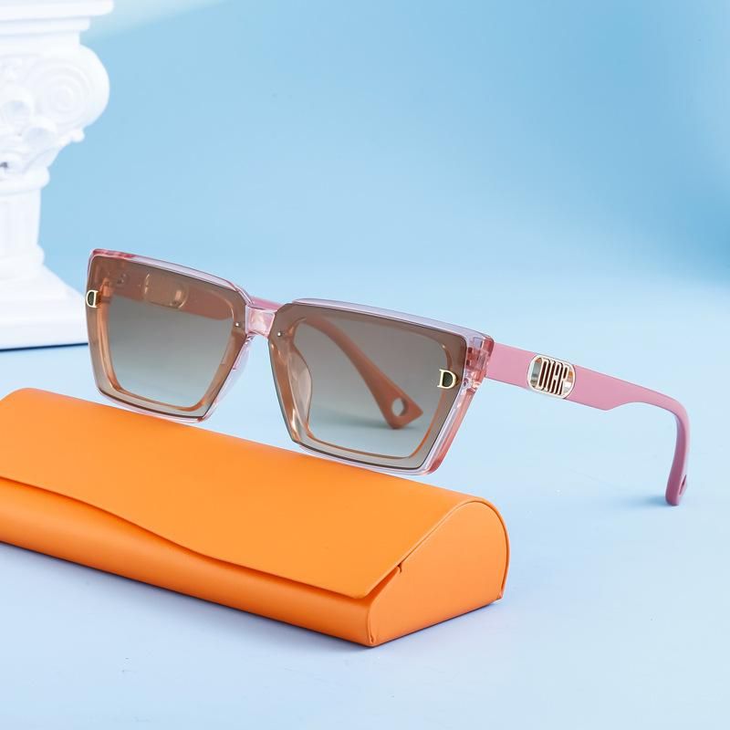 Kajila New Fashion D Word Square Frame Sunglasses Women Hollow Glasses Leg Sunglasses Sunglasses