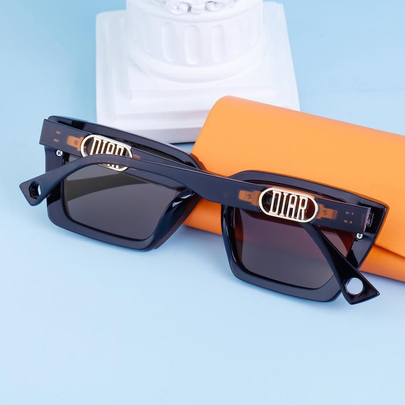 Kajila New Fashion D Word Square Frame Sunglasses Women Hollow Glasses Leg Sunglasses Sunglasses