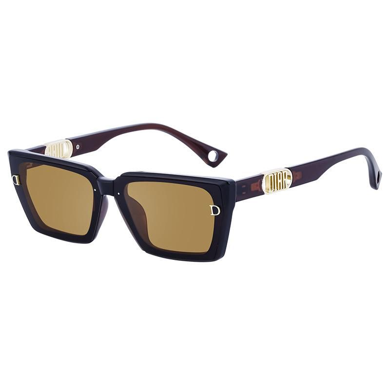 Kajila New Fashion D Word Square Frame Sunglasses Women Hollow Glasses Leg Sunglasses Sunglasses