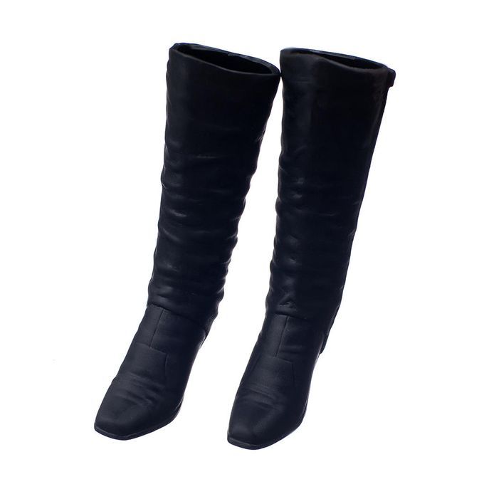 1/6 Female Knee High Shoes Boots For 12" Kumik Phicen  Body Black 3