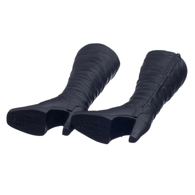 1/6 Female Knee High Shoes Boots For 12" Kumik Phicen  Body Black 3