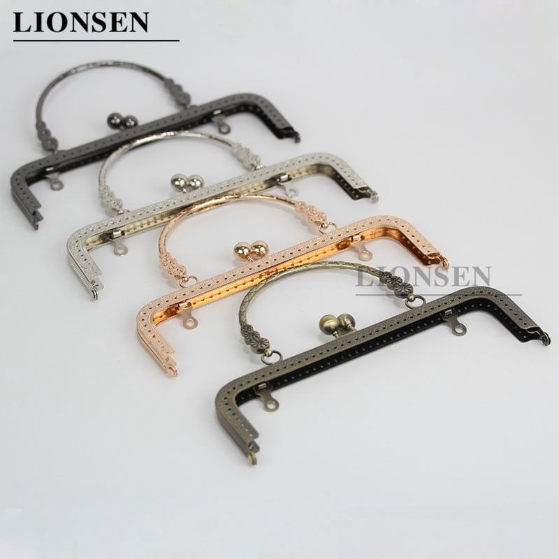 20CM Metal Purse Frame Handle Clutch Bag Accessories DIY Kiss Clasp Lock Bronze Eming
