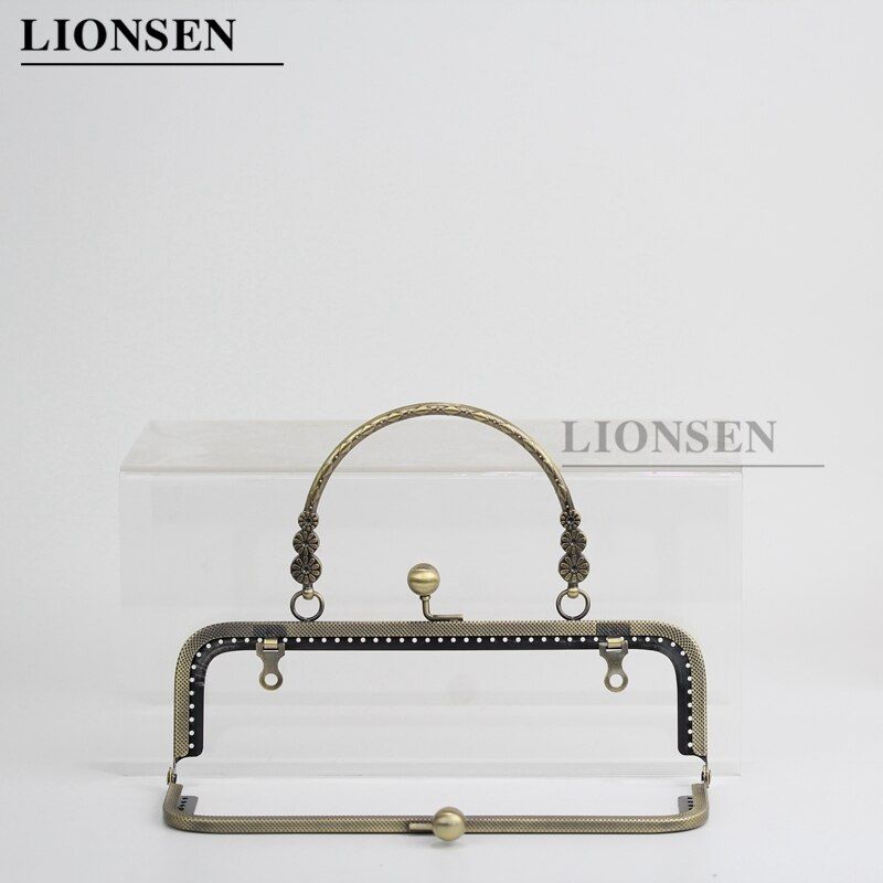 20CM Metal Purse Frame Handle Clutch Bag Accessories DIY Kiss Clasp Lock Bronze Eming