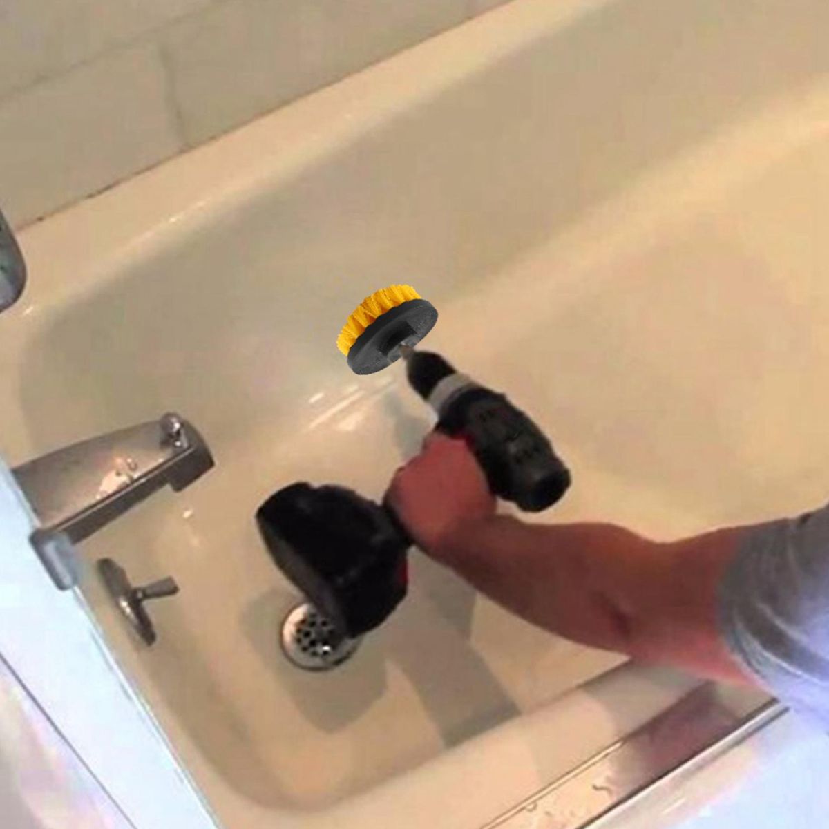 3pcs Eletric Drill Brush Tile Grout Power Scrubber Cleaning Tub Cleaner Combo Tool For Power Tools