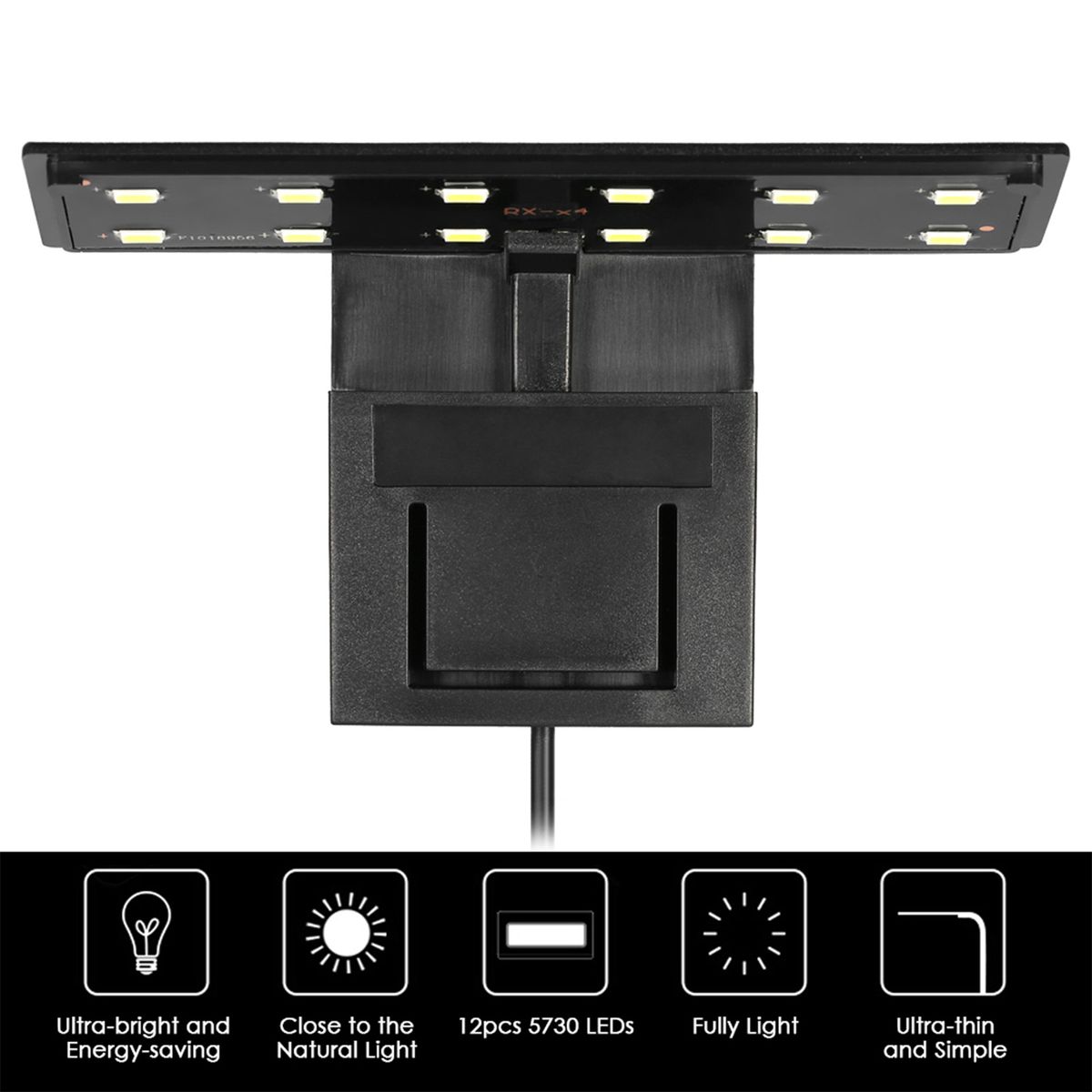 5W Ultra-thin Aquarium LED Light Ultra Bright Clip-on