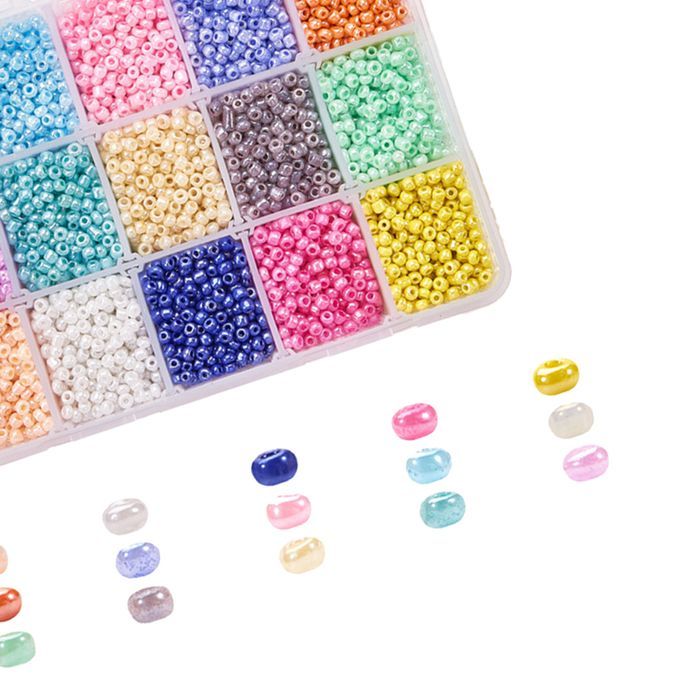 7500pcs 3mm Small Round Glass  Beads DIY Making Bracelet Necklace