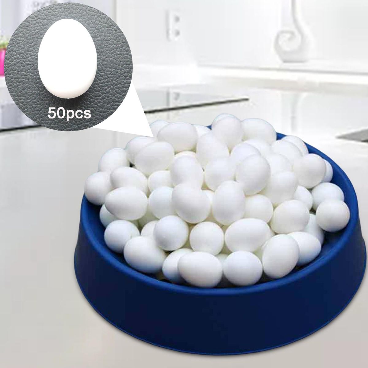 50x Solid Plastic Pigeon Eggs Artificial  Dummy Hatching Supplies