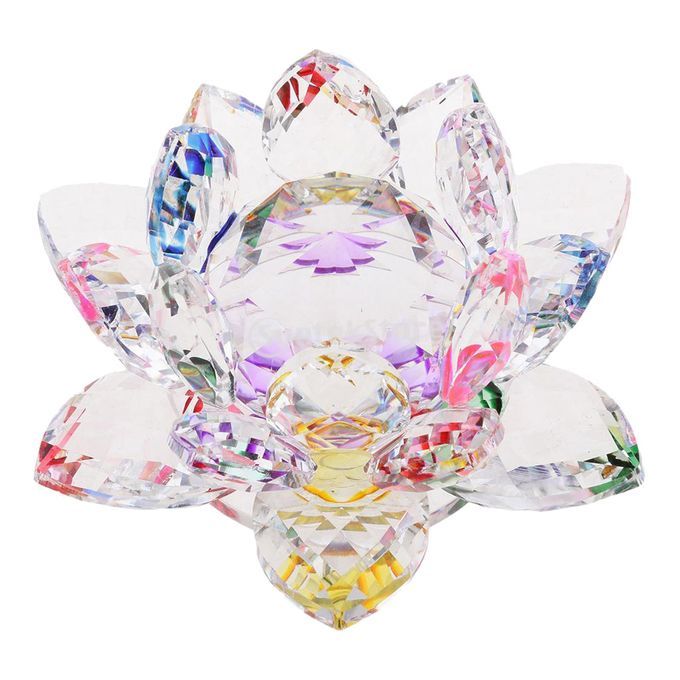 Crystal Figurine Collectibles Lotus Flower Model Wedding