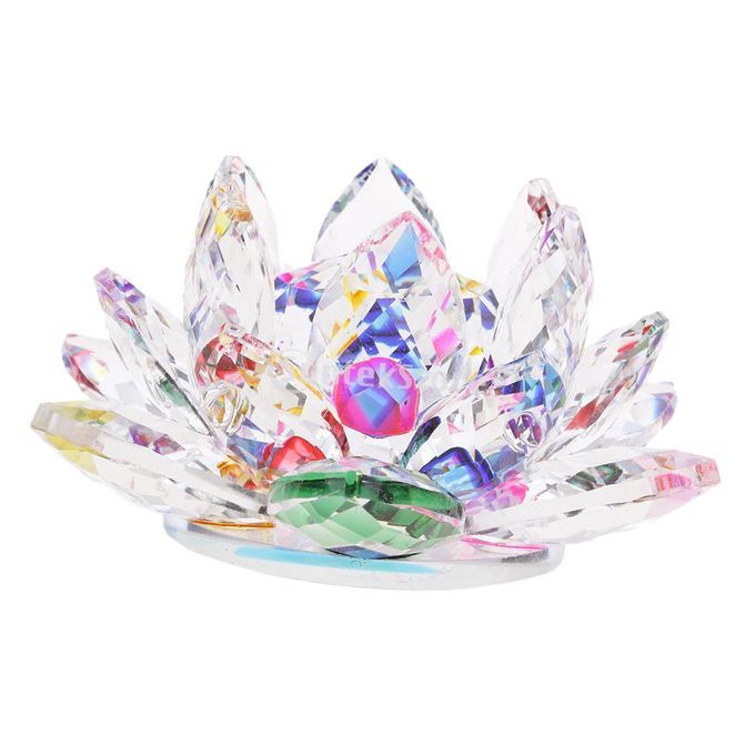 Crystal Figurine Collectibles Lotus Flower Model Wedding