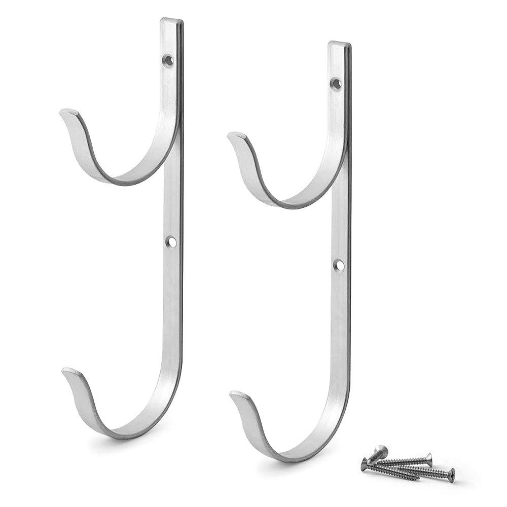Pool Pole Hanger Garden Tools Supports Bracket Aluminium Pool Accessories Holder Horizontal Wall Stand Wall Mount for Telescopic Poles Skimmers Leaf Rakes Nets Brushes Vacuum Hose