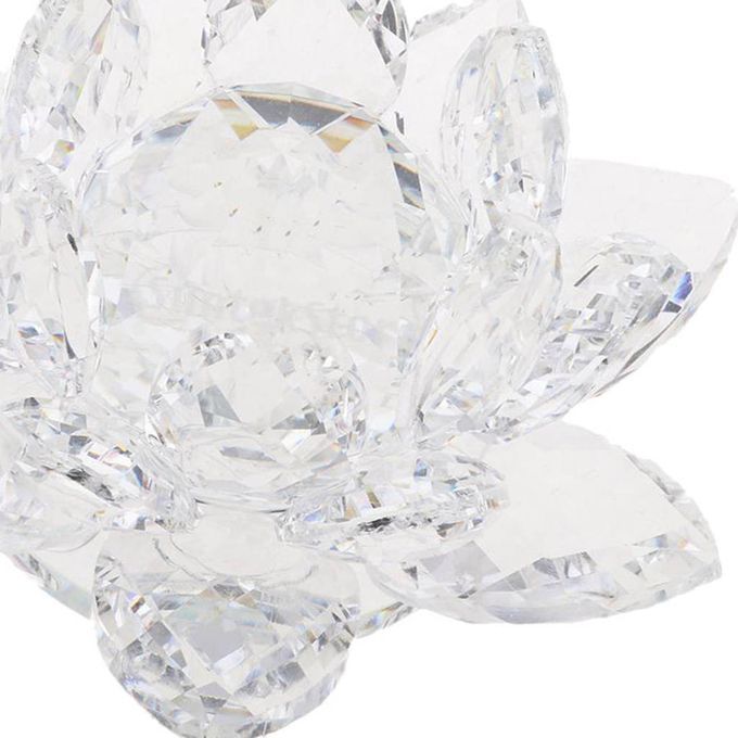Crystal Figurine Collectibles Lotus Flower Model Wedding Clear