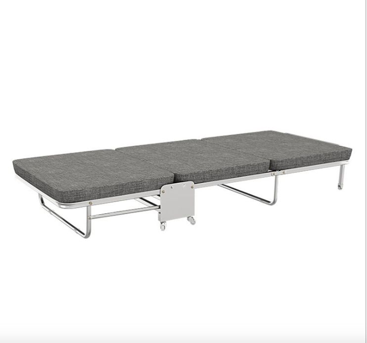 Foldable Mobile Bed  For Camping ,office And Home- Gray