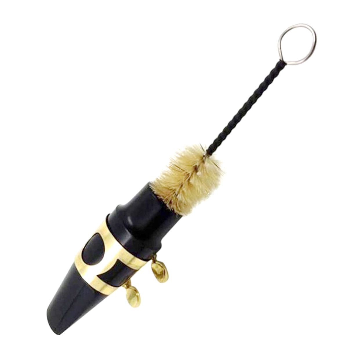 Mouthpiece Cleaning Brush Metal Handle Bristles Sax Trumpet