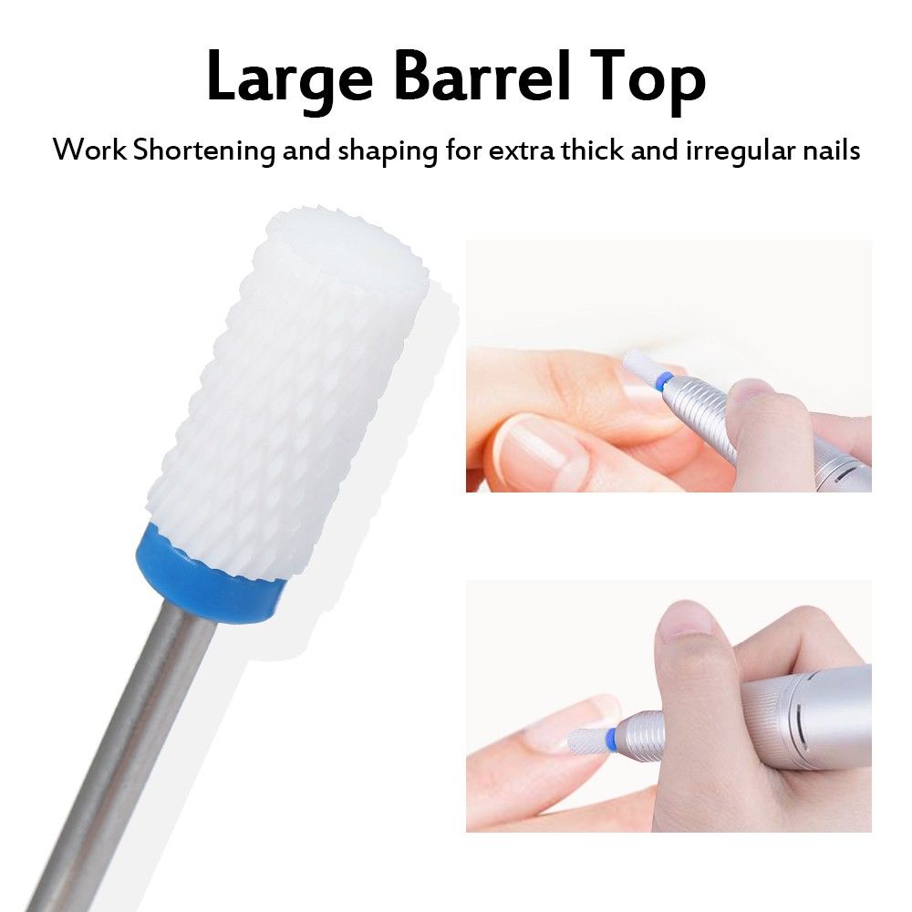 6pcs Nail Drill Bits Cuticle Cleaner Dust Drill Brush Rotary