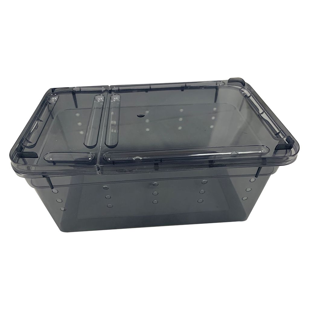 Reptile Breeding Box Feeding Hatching Tank Black