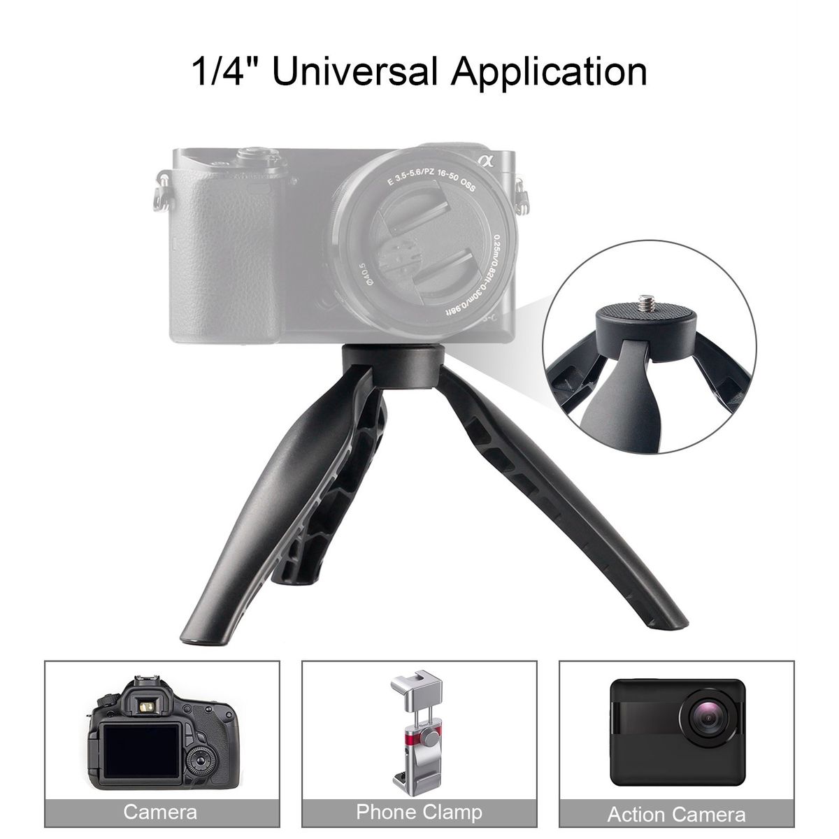 Mini Video Table Tripod With Universal 1/4-inch Interface