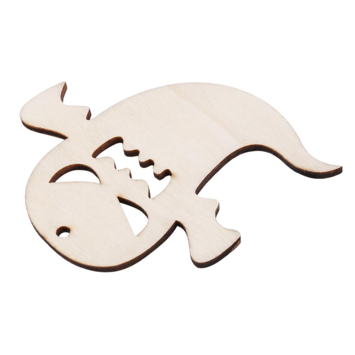 10pcs Wooden Embellishments Halloween Snicker Ghost Pattern