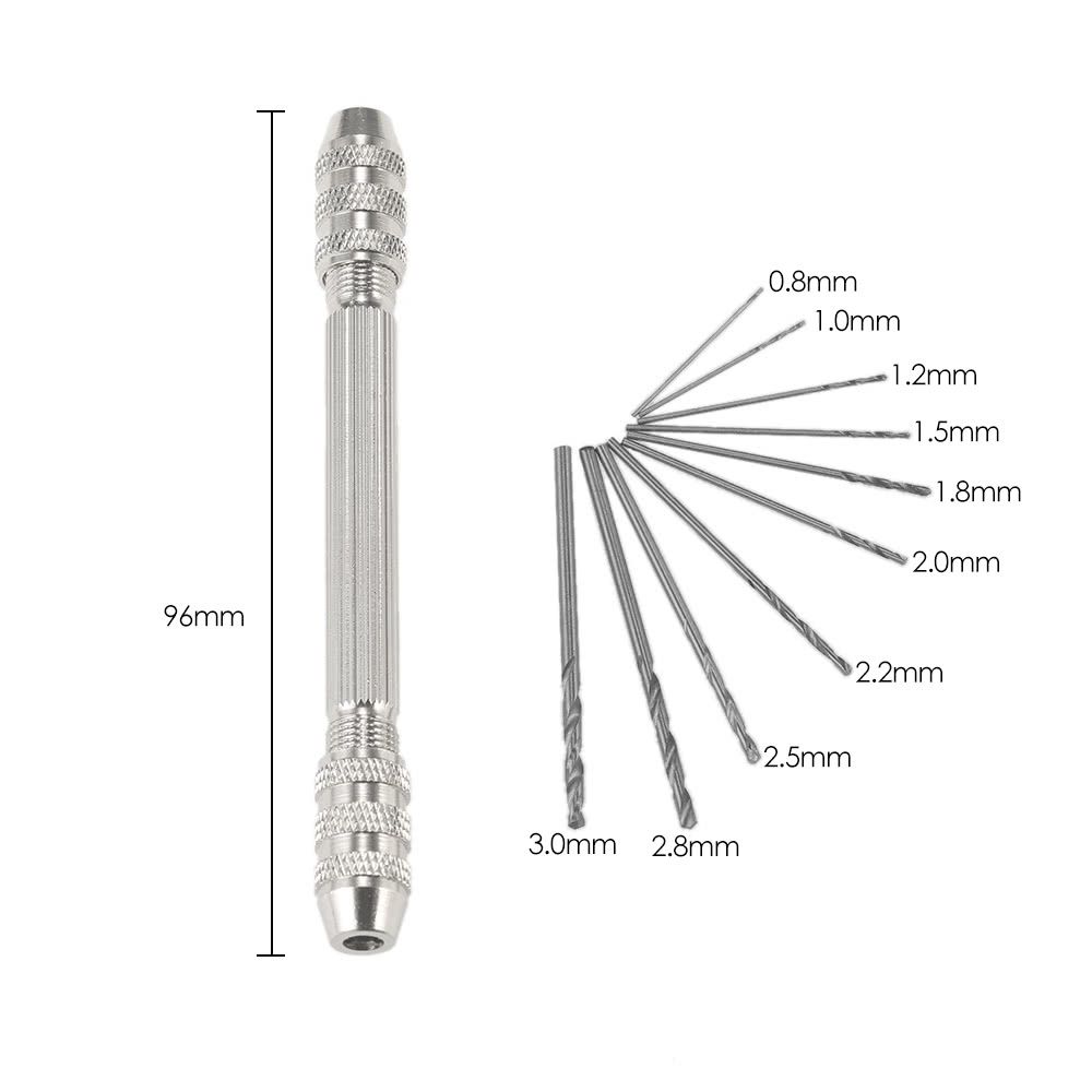 Professional Mini Hand Drill Set With 10pcs High-speed Steel