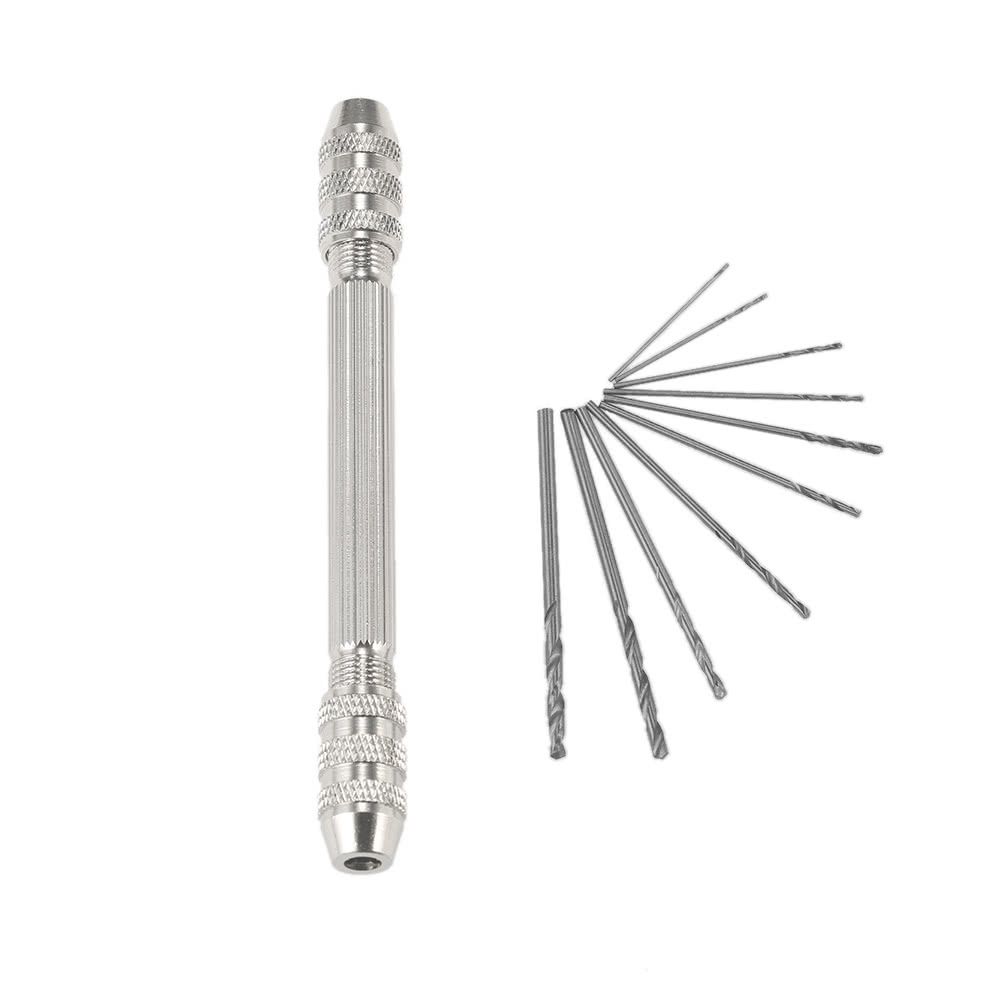 Professional Mini Hand Drill Set With 10pcs High-speed Steel