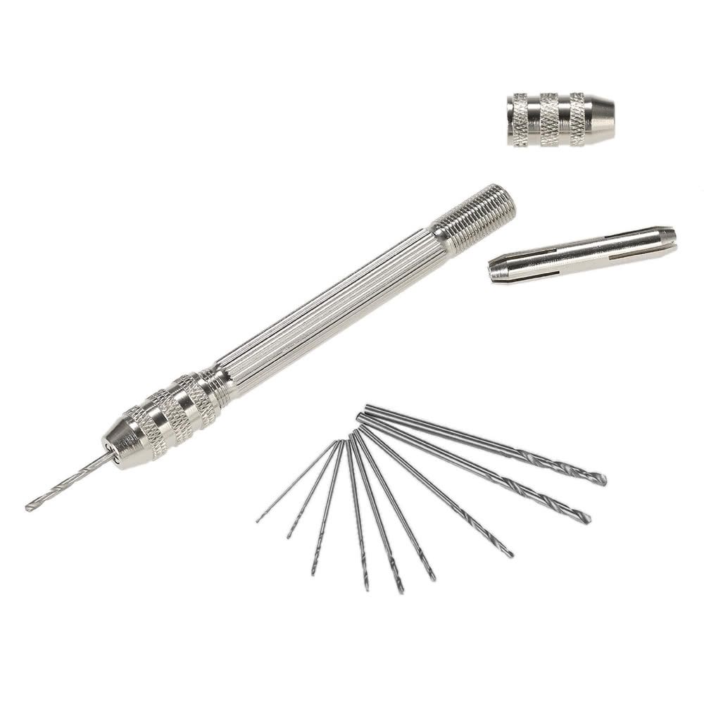 Professional Mini Hand Drill Set With 10pcs High-speed Steel