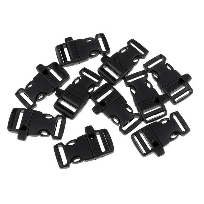 10pcs Side Release Buckle  Buckle Paracord 5.5x3.5cm Black