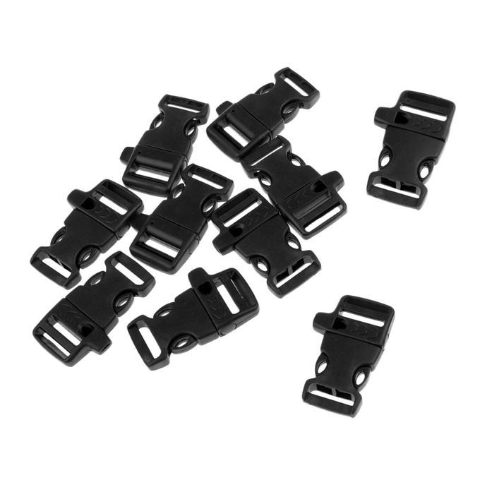 10pcs Side Release Buckle  Buckle Paracord 5.5x3.5cm Black