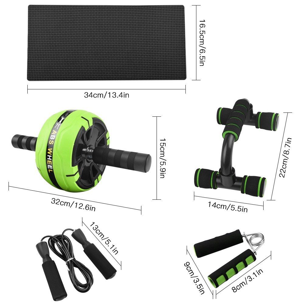 AB Wheel Roller Kit Abdominal Wheel Set With Push-Up Bar