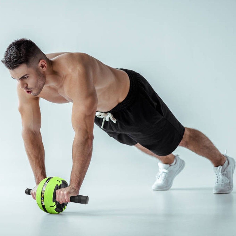 AB Wheel Roller Kit Abdominal Wheel Set With Push-Up Bar