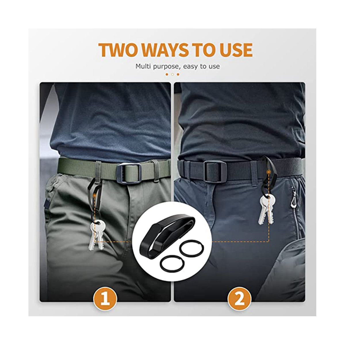 Duty Belt Keychain, Belt Quick Release Key Clip