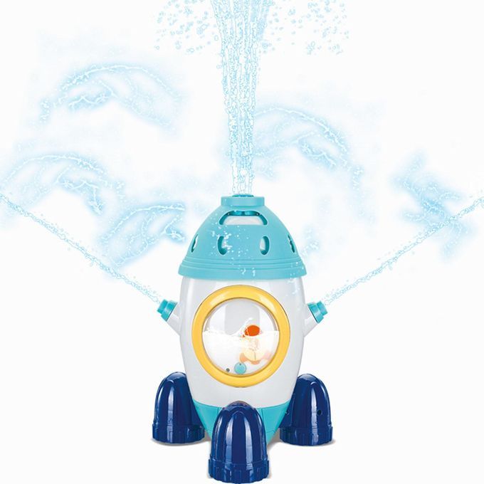 Outdoor Water  Toy Sprinkler Water Fun Toys Rocket Blue