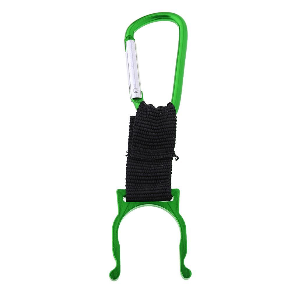 500ml Drink Bottle Carabiner Flask Holder Hook Carrier With Green