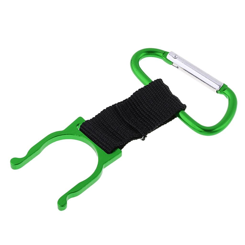 500ml Drink Bottle Carabiner Flask Holder Hook Carrier With Green