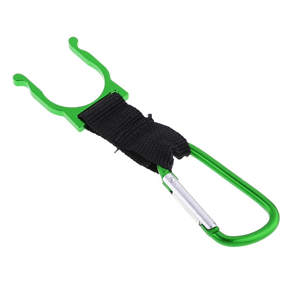 500ml Drink Bottle Carabiner Flask Holder Hook Carrier With Green
