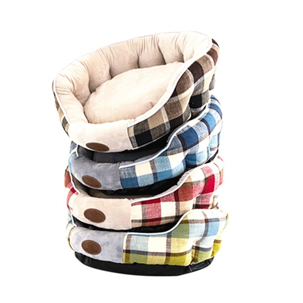 Plush Round Pet Bed Dog Cat Cushion Pad Soft Comfortable