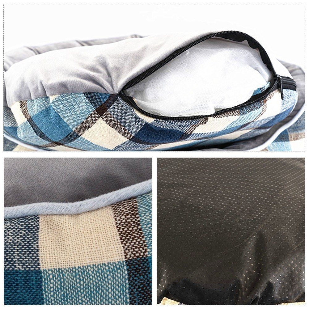Plush Round Pet Bed Dog Cat Cushion Pad Soft Comfortable