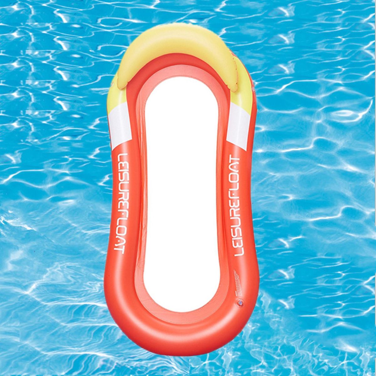 Durable Pool Float Bed Swimming Kids Adults Mesh Floater Water Mat Red