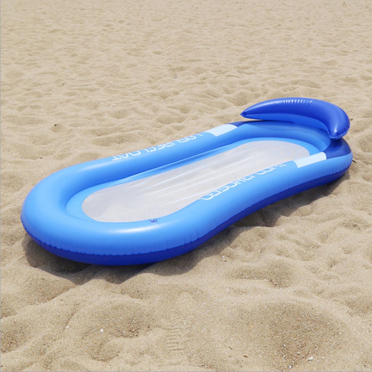 Pool Float Bed Floater Floating Lounger Beach Toy Lilo Air Bed Blue