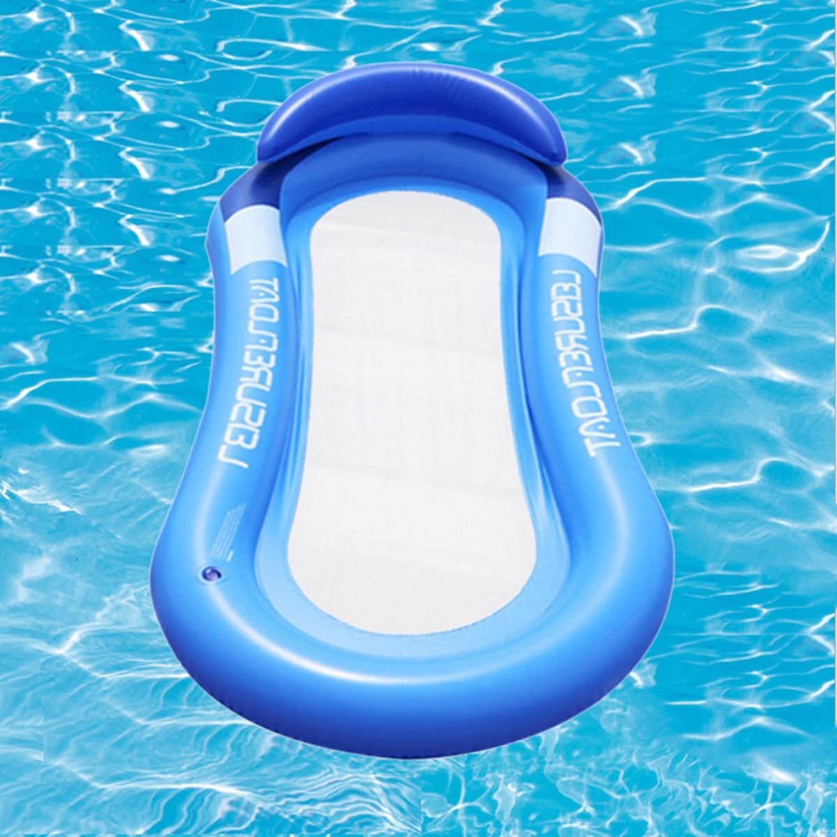 Pool Float Bed Floater Floating Lounger Beach Toy Lilo Air Bed Blue