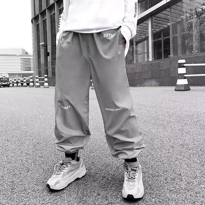 3M reflective pants for men and woman Street clothing Firm hip hop pants casual clothes for nightclub bar pencil