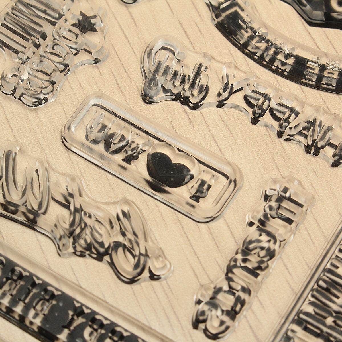 Happy Birthday Silicone Clear Stamp DIY Scrapbooking Decorating Gift Sheet