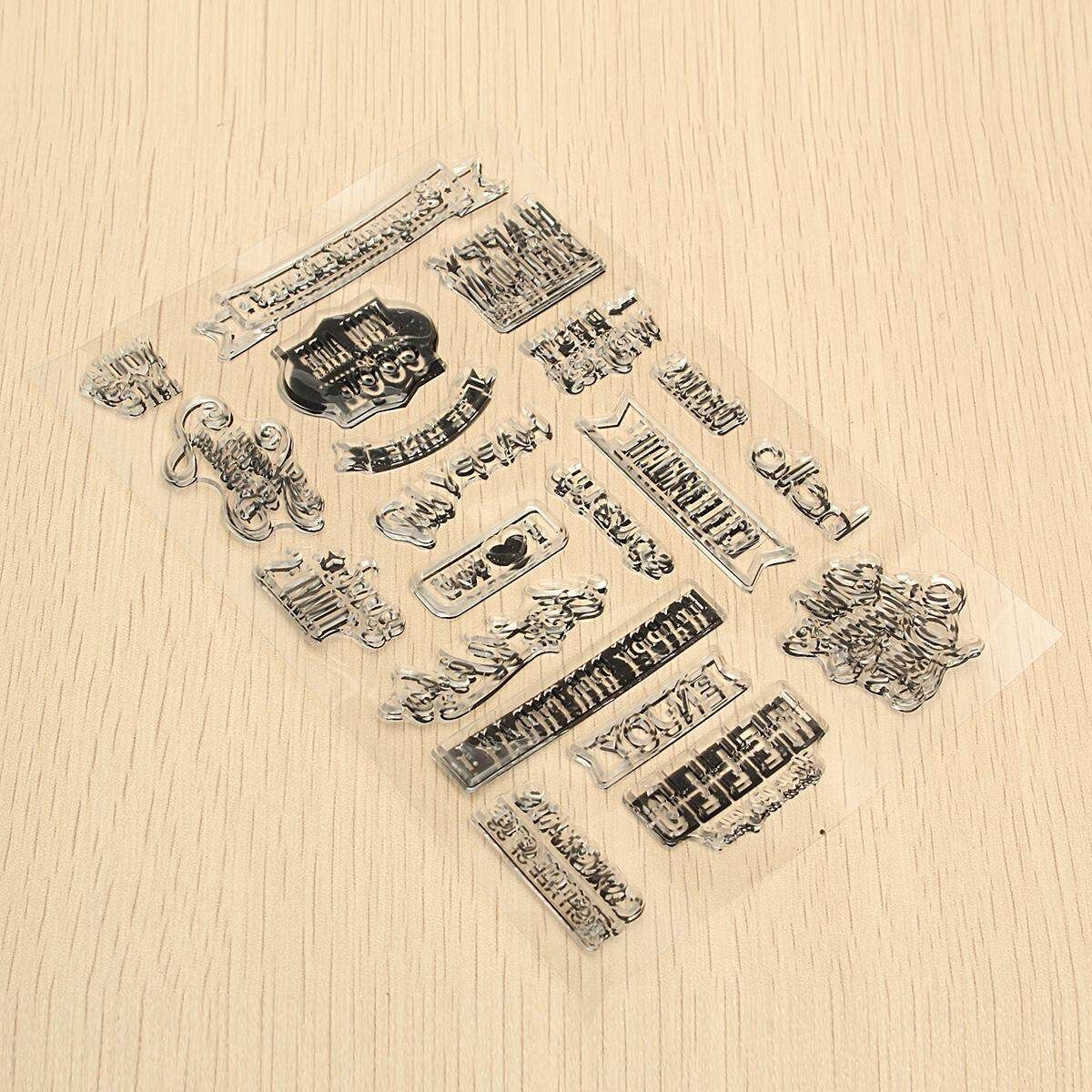 Happy Birthday Silicone Clear Stamp DIY Scrapbooking Decorating Gift Sheet