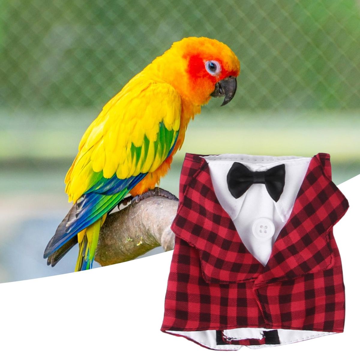 Parrot Shirt Grid Print Parrot Shirt Red