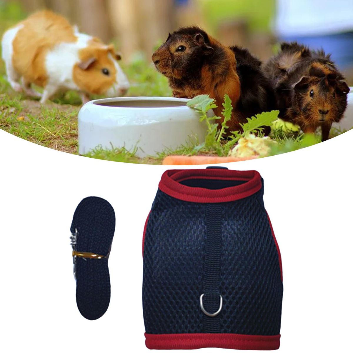 Rabbit Harness And Leash Set Cute Vest Harness For Bunny Kitten Escape